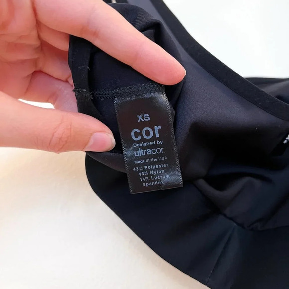 Cor by Ultra Cor Black Star Print Athletic Athleisure Strappy Sports Bra XS - Picture 5 of 6